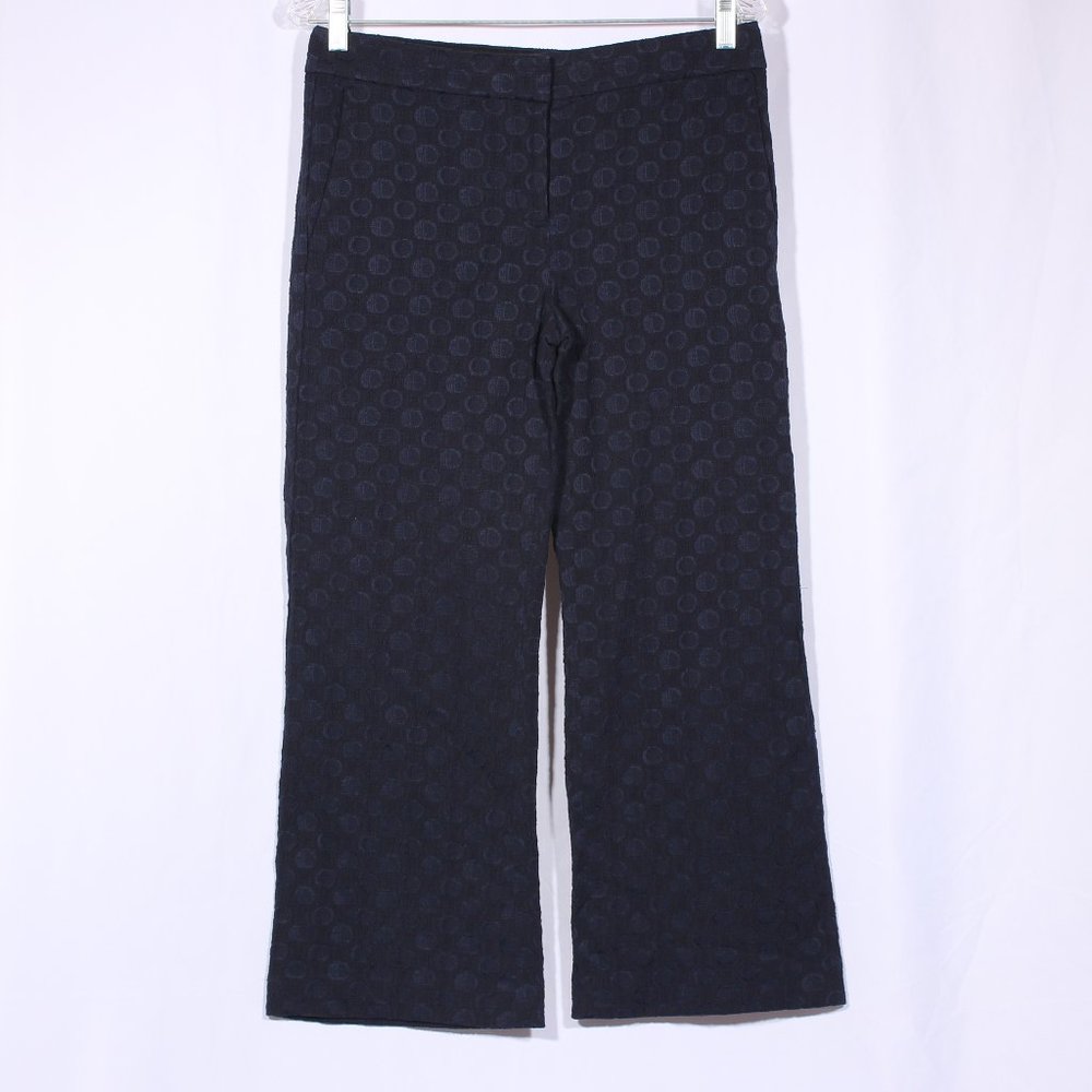 ANN TAYLOR Wide Leg Textured Crop Pants Size 4